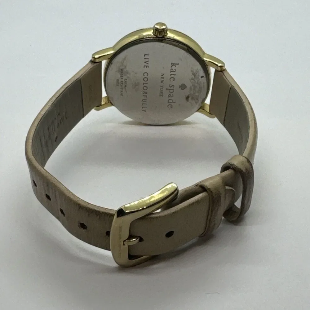 Kate Spade New York Metro 0073 Women's Beige Leather Analog Dial Watch JNA463